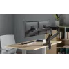 Manhattan TV & Monitor Mount Desk Full Motion Spring 2 screens 13-45 Black