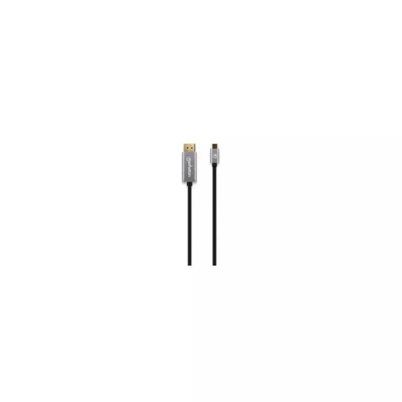 Manhattan USB-C to DisplayPort 1.4 Cable, 8K@60Hz, 3m, Male to Male, Not Bi-Directional, Black, Three Year Warranty