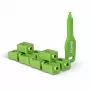 Port blocker set Lindy SFP Port Locks Green 10 pcs + 1 key, compatible with SFP, 20×74.5×5.9 mm