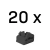 Port blocker Lindy RJ-45 (pack of 20) – black, ABS, 20×74.5×5.9 mm