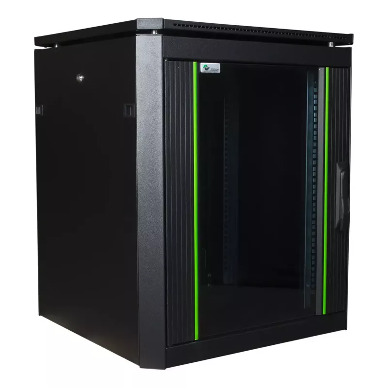Lanview RDL12U66BL Freestanding 12U Rack Cabinet, 600x600mm, 600kg Load, IP40, Black