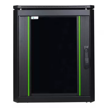 Lanview RDL12U66BL Freestanding 12U Rack Cabinet, 600x600mm, 600kg Load, IP40, Black