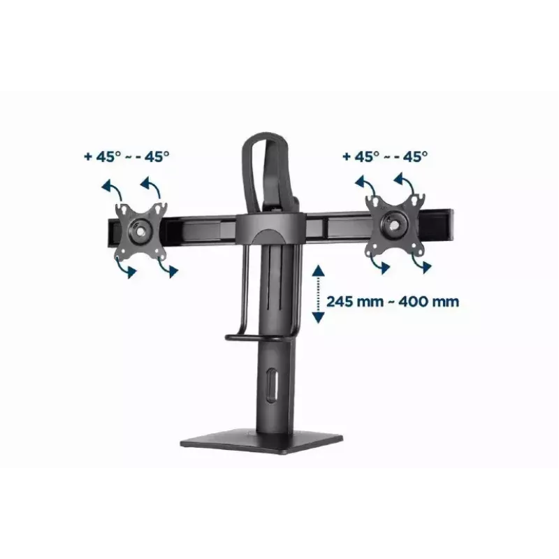 Monitor Mount Gembird MS-D2-01 27 inch Black Freestanding