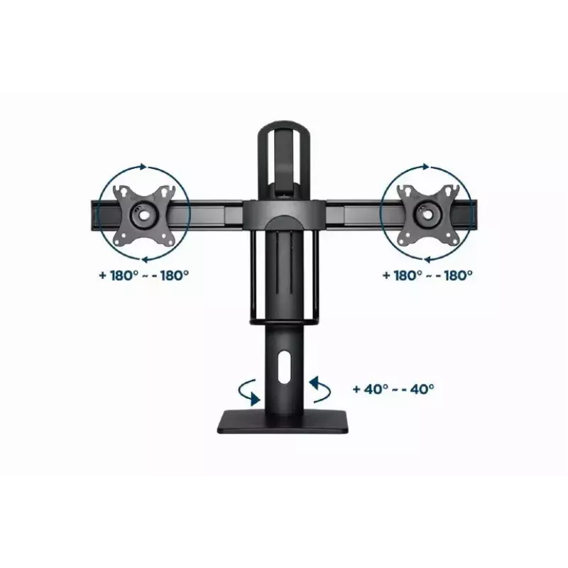 Monitor Mount Gembird MS-D2-01 27 inch Black Freestanding