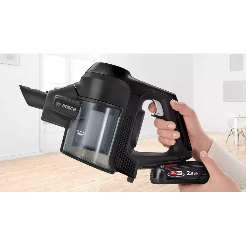 Bosch Serie 6 BBS611BSC stick vacuum/electric broom 2-in-1 stick vacuum Battery Dry Bagless Black 2.5 Ah