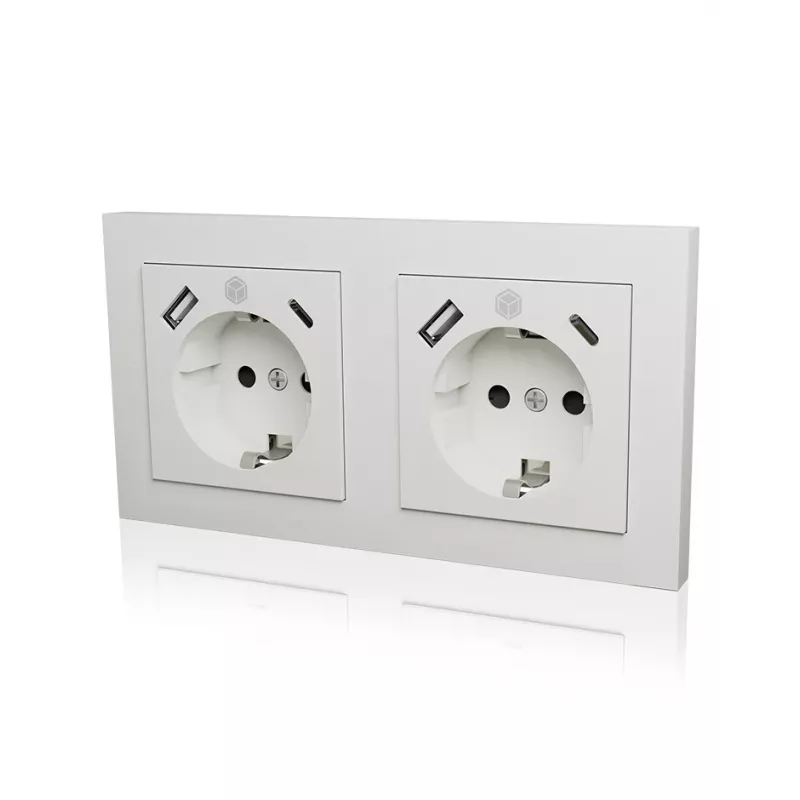 ICY BOX IB-MPS4200W-PD socket-outlet Type F + USB A + USB C White