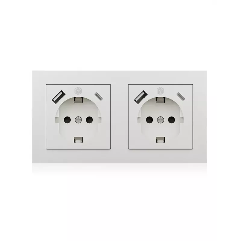 ICY BOX IB-MPS4200W-PD socket-outlet Type F + USB A + USB C White