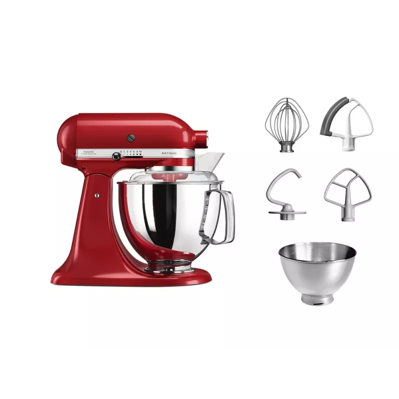 Food processor KitchenAid Artisan 5KSM175PS — 300 W, 4.8 L stainless steel bowl, Red