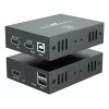 AV extender (transmitter & receiver) LEVELONE HVE-8111, 3840x2160, Cat6, USB-A/USB-B, DC 12V (2 pcs)