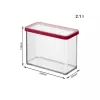 Food container rotho LOFT 2.1 L rectangular transparent 100×200×142 mm, technopolymer