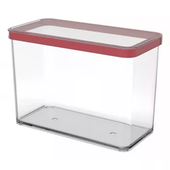 Food container rotho LOFT 2.1 L rectangular transparent 100×200×142 mm, technopolymer