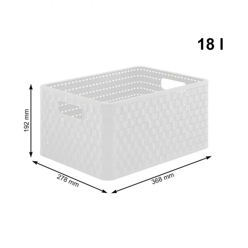 Shelf rotho Country plastic storage shelf 3-drawer, white, 71.2×32.5×37.5 cm, technopolymer, wheels