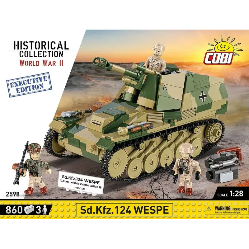 Cobi Blocks SD.KFZ.124 Wespe model kit, 860 blocks