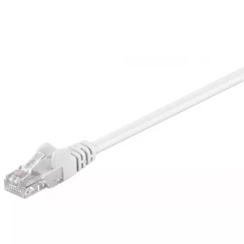 Networking cable GOOBAY 68501 RJ-45 Cat5e 1 m White U/UTP 10/100/1000Base-T(X)