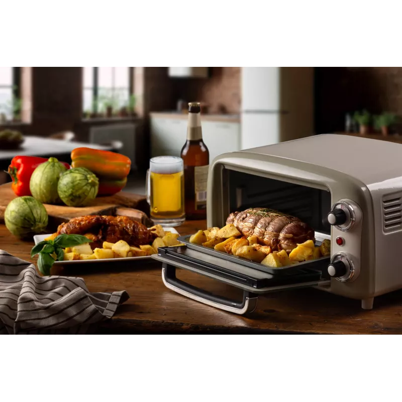 Ariete 3919 Electric Oven Vintage, 800W, 10L capacity, Double glass, Retro, Beige