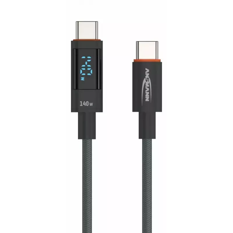 USB Cable Ansmann 1700-0176 USB 2.0 1.2m USB C Anthracite