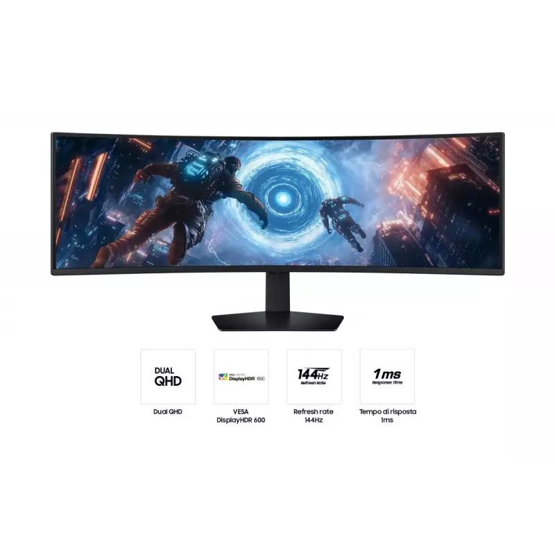 Samsung S49FG912EU computer monitor 124.5 cm (49 inch) 5120 x 1440 pixels Dual QHD LCD Black