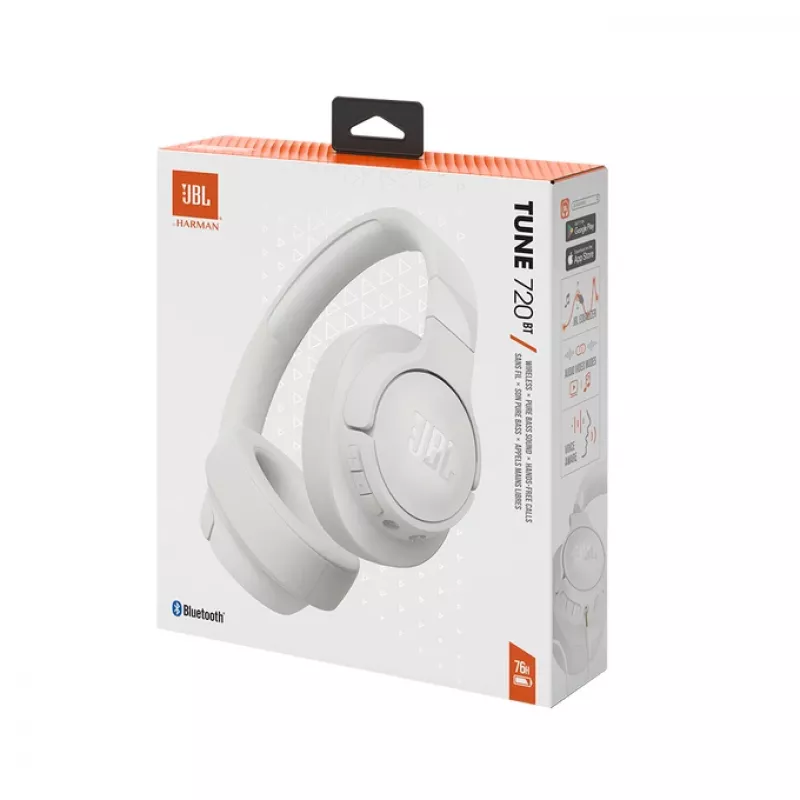 JBL Tune 720BT Headset Wireless Head-band Calls/Music Bluetooth White