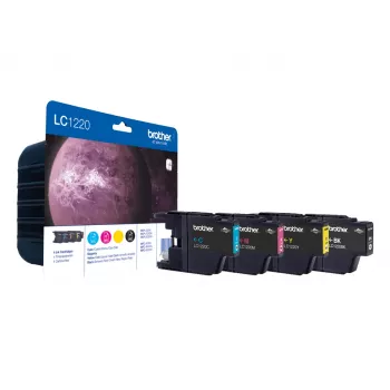 Brother LC-1220VALBPDR ink cartridge 4 pc(s) Original Black, Cyan, Magenta, Yellow