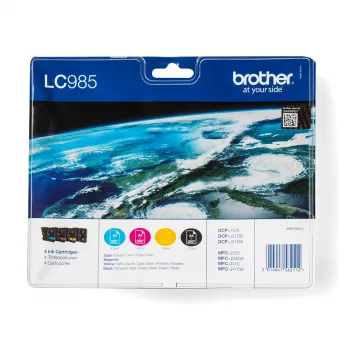 Brother LC985VALBPDR ink cartridge 4 pc(s) Original Black, Cyan, Magenta, Yellow