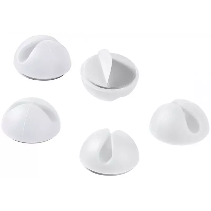 Cable holder Goobay 95183 White 5 pcs Universal