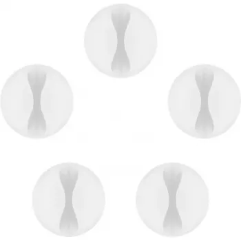 Cable holder Goobay 95183 White 5 pcs Universal