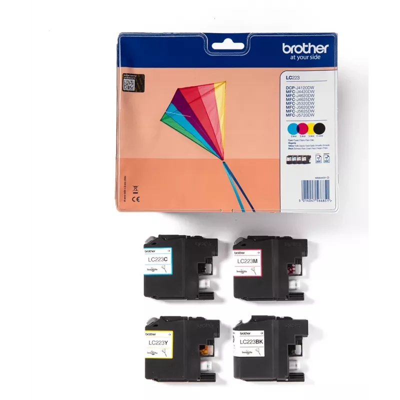 Brother LC223VALBPDR ink cartridge 4 pc(s) Original Black, Cyan, Magenta, Yellow