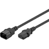 Extension Lead C13 Socket C14 Plug 0.5m Black Goobay