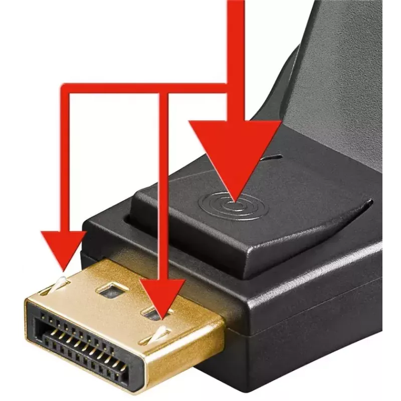 Goobay DisplayPort/DVI-D Adapter 1.1 gold-plated Black