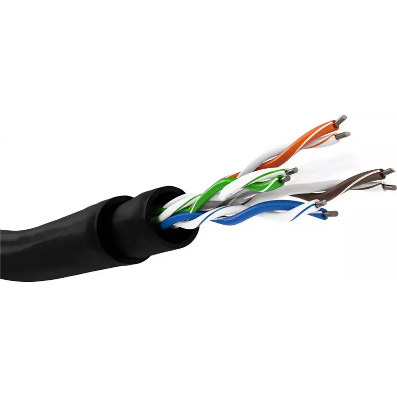 Networking cable Goobay 94399 U/UTP Cat6 305 m Black