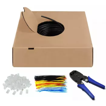 Networking cable Goobay 94399 U/UTP Cat6 305 m Black