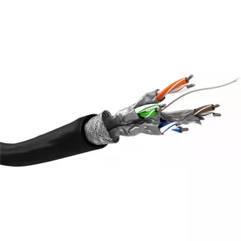 Network Cable Goobay CAT 6 outdoor S/FTP 100m Black