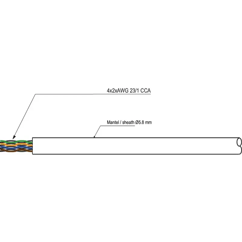Networking cable Goobay 94965 U/UTP Cat6 100 m Grey