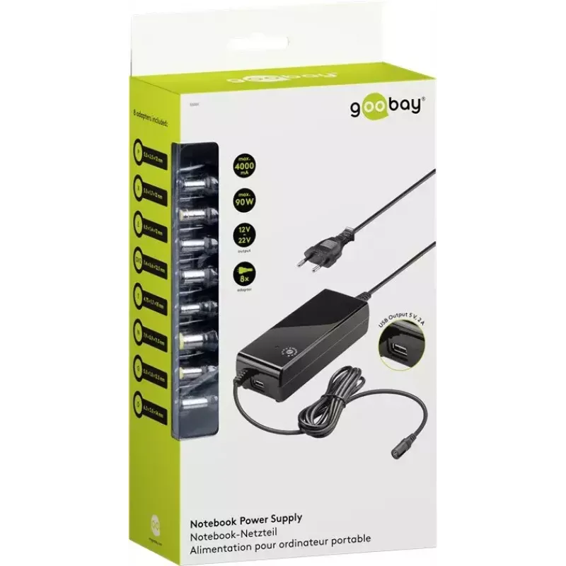 Goobay 90 W Notebook Power Supply Black Indoor 100-240V