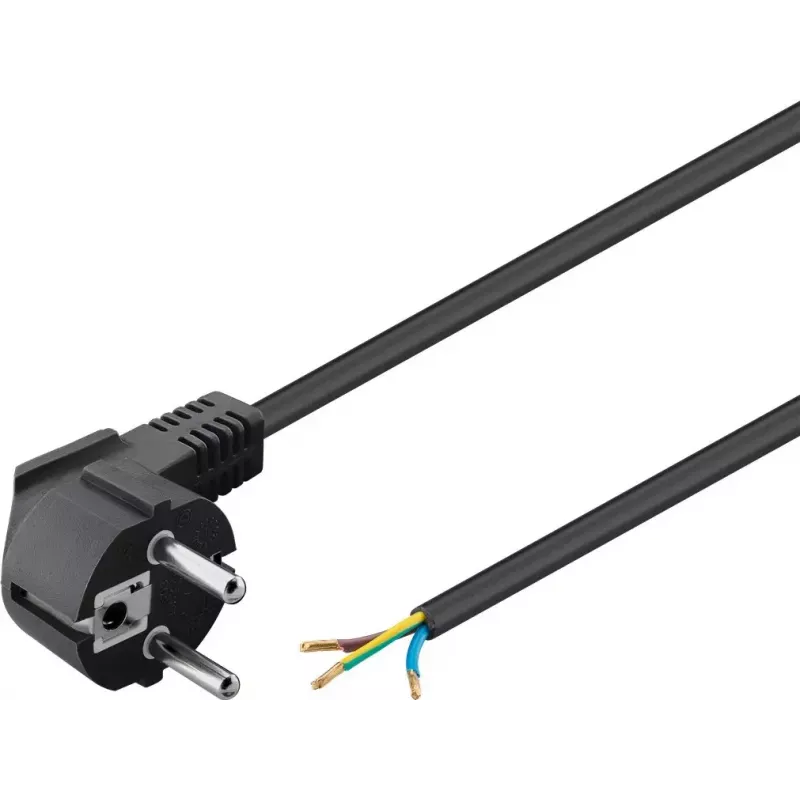 Angled Protective Contact Cable Goobay 93976 1.5m Black