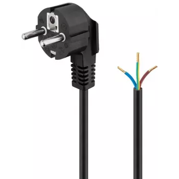 Angled Protective Contact Cable Goobay 93976 1.5m Black