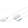 Goobay Cable with Euro Plug for Assembly - with Switch 1.5 m White
