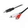 Audio Cable Goobay 51652 10m 3.5mm to 2 x RCA Black