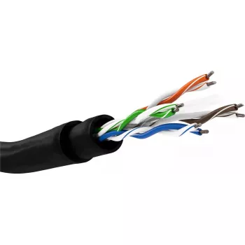 Network Cable Goobay CAT 6 Outdoor U/UTP 100m Black