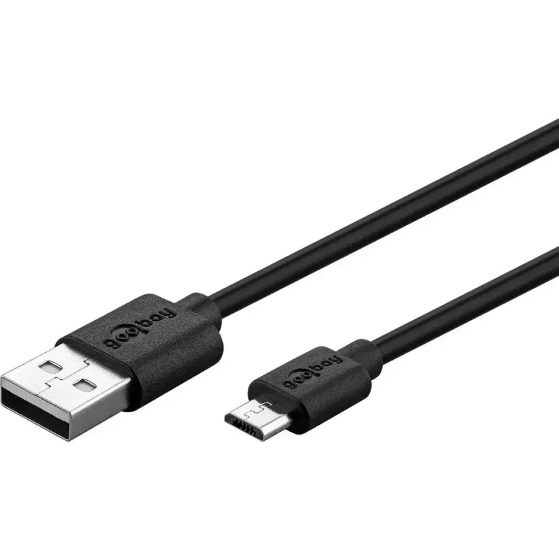 Goobay Micro-USB Fast-Charging and Sync Cable 1 m USB 2.0 Black