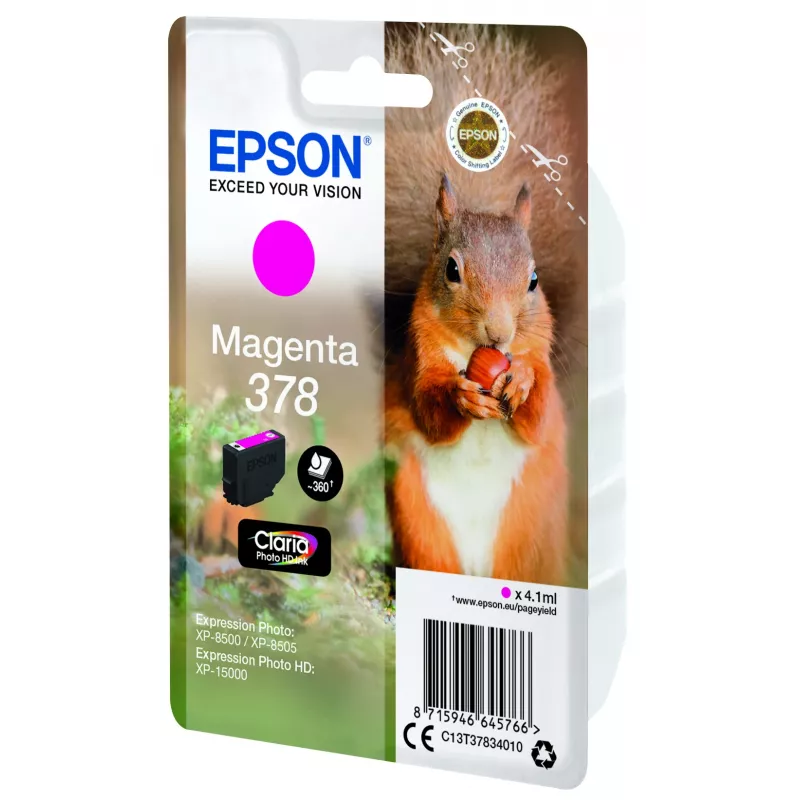 Cartridge Epson 378 Magenta 360 pages Ink C13T37834010