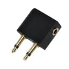 Cable gender changer LOGILINK CA1089 — 2×3.5 mm to 1×3.5 mm, gold-plated contacts, black