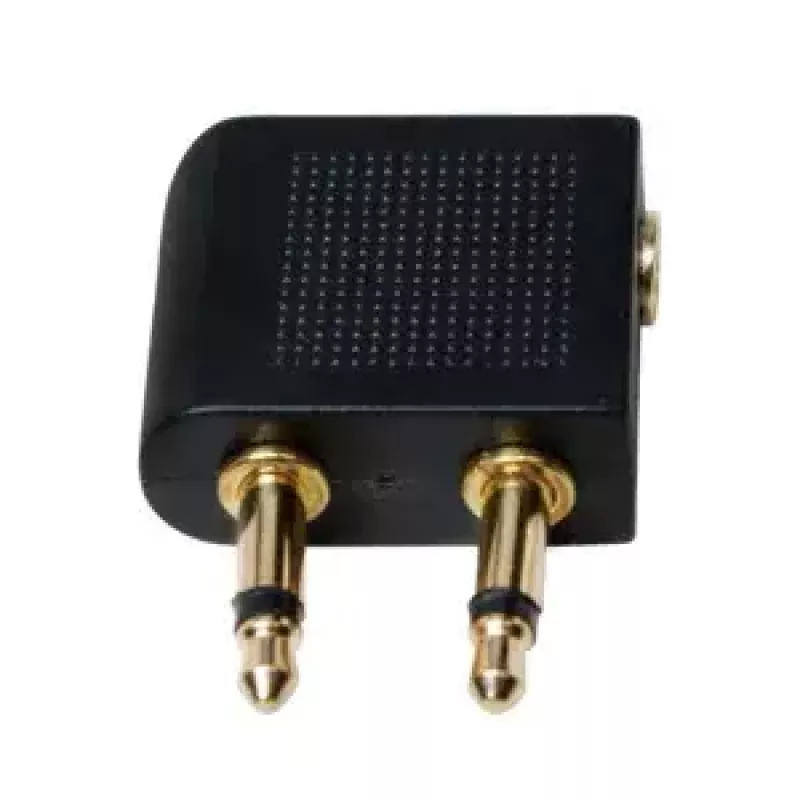 Cable gender changer LOGILINK CA1089 — 2×3.5 mm to 1×3.5 mm, gold-plated contacts, black