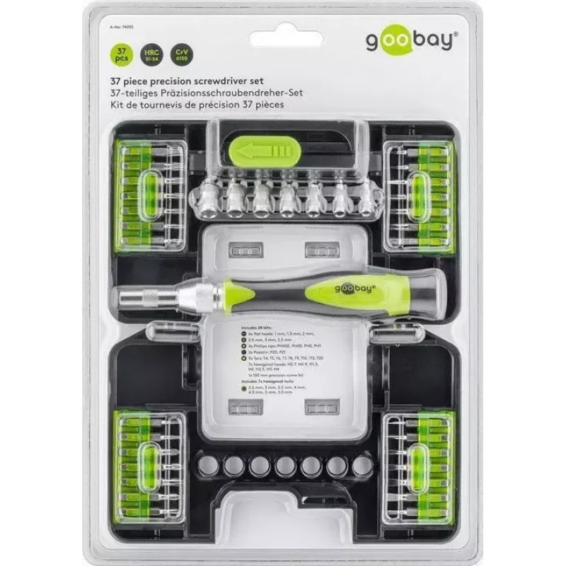 Precision screwdriver set Goobay 74003 manual screwdriver