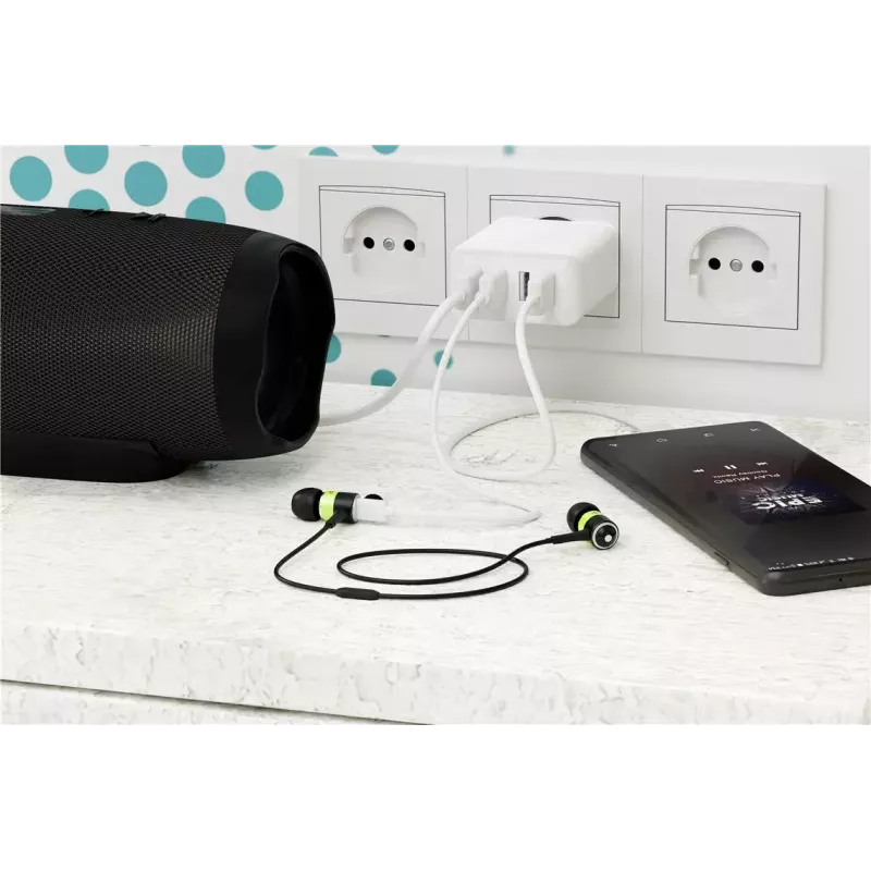 Indoor Charger Wentronic 44962 Universal White 4 USB Ports 5V