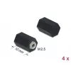 Standoff M2.5 hexagon inside 10 mm black 4 pcs DeLOCK 60243