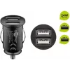 Goobay Dual-USB Car Charger 24 W Black Fast Charging Over Current Protection