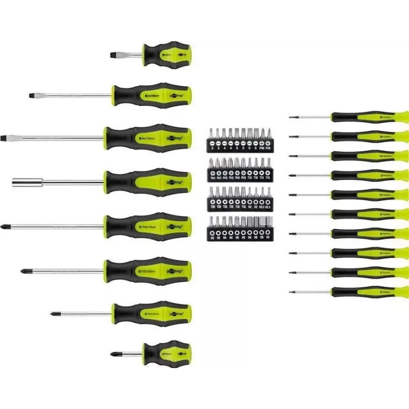 Manual screwdriver set Goobay 74005 standard screwdriver