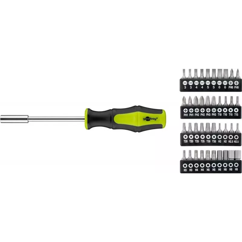 Manual screwdriver set Goobay 74005 standard screwdriver
