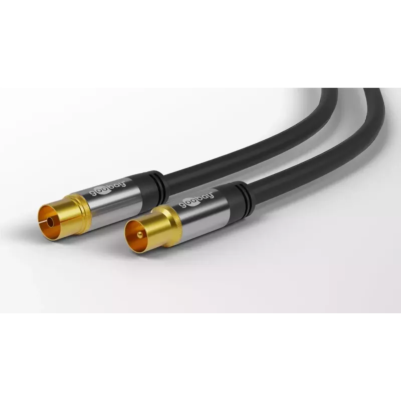Coaxial Cable Goobay 70378 3 m Black Male to Female